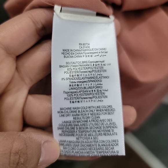 BCBG MaxAzria Ruffle Tara Trar In Rosedawn Faux Suede Dress Size XS Boho NWT - Picture 7 of 7